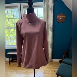 L L Bean Cozy Mauve Turtleneck Sweater 1X